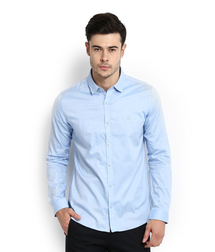 United Colors of Benetton Blue Casual Regular Fit Shirt - Buy United ...