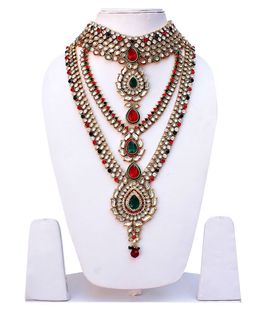Lucky Jewellery For Bride Alloy Kundan Cz Stone Wedding Bride Alloy Kundan Cz Stone Wedding