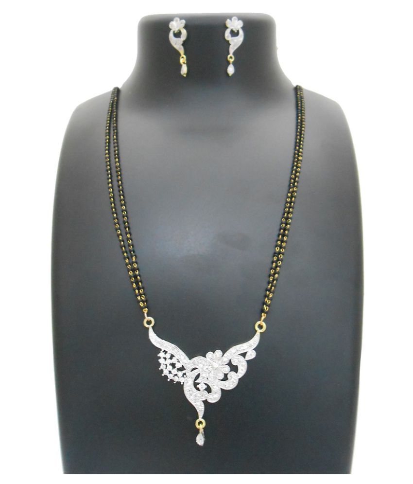 white stone mangalsutra