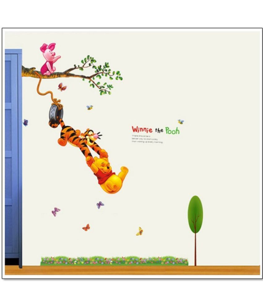    			Jaamso Royals Winnie the Pooh PVC Vinyl Multicolour Wall Sticker - Pack of 1