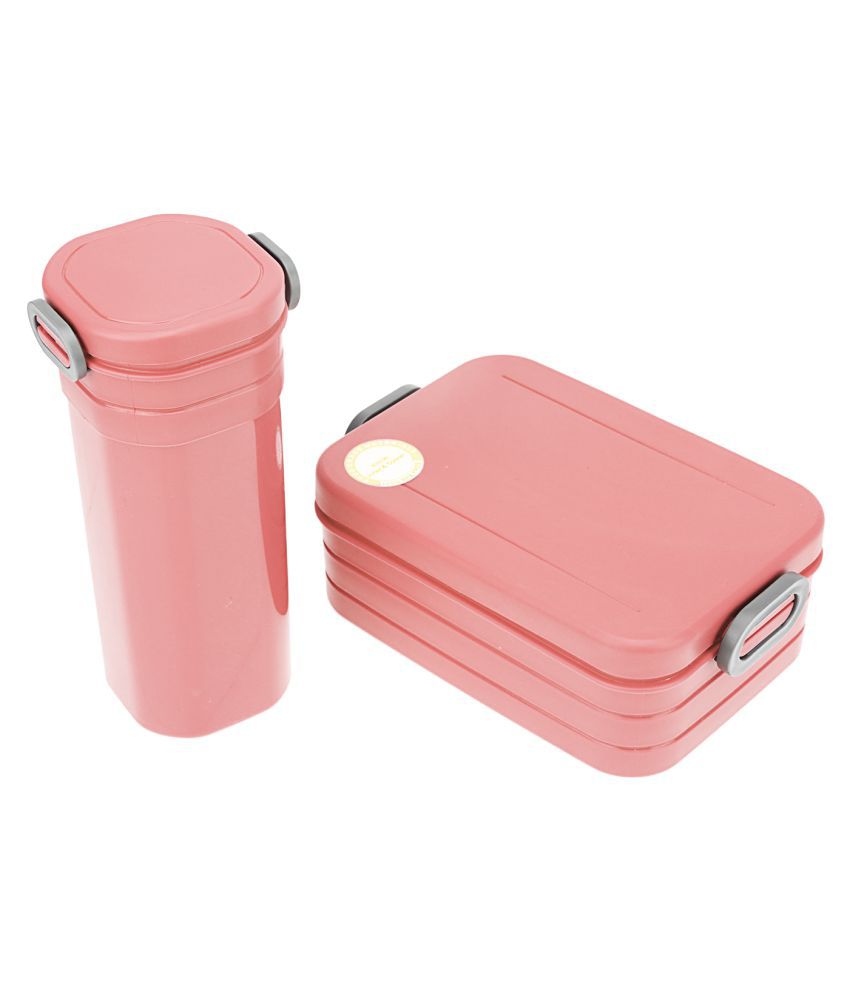     			Tuelip Pink Homio Lunch Box Set with Water Bottle