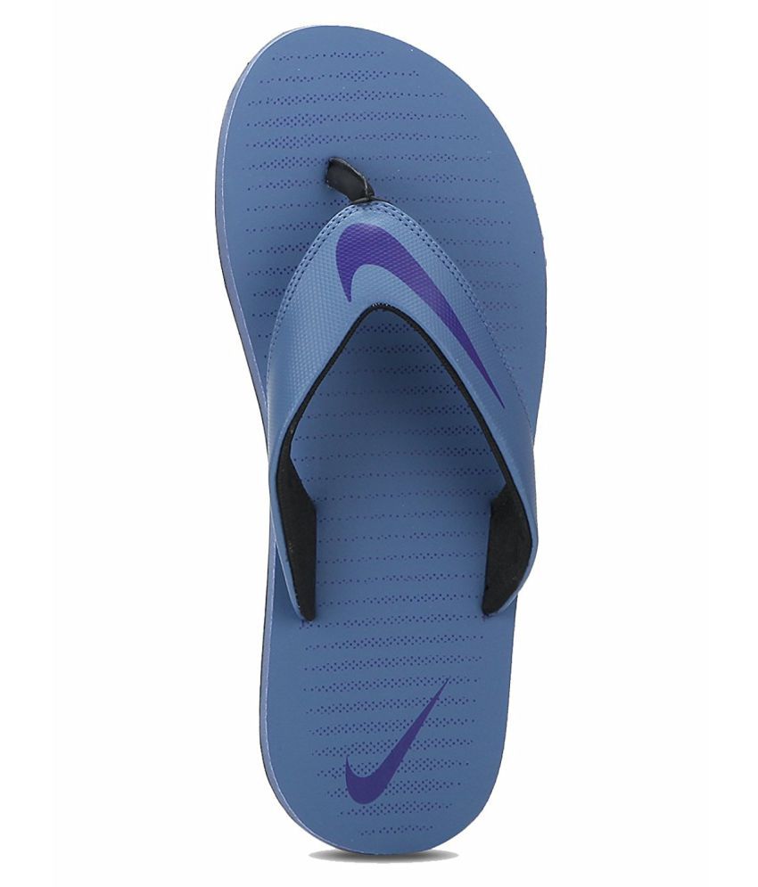 nike slippers blue