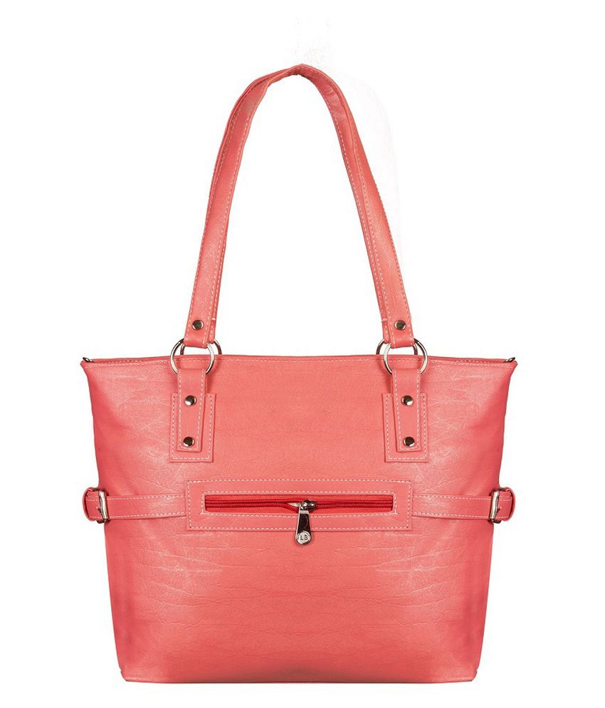 Louise Belgium Pink Faux Leather Shoulder Bag - Buy Louise Belgium Pink ...