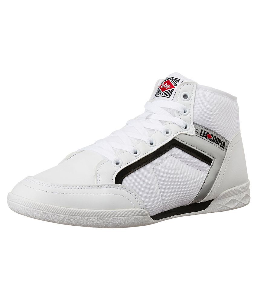 lee cooper white casual shoes