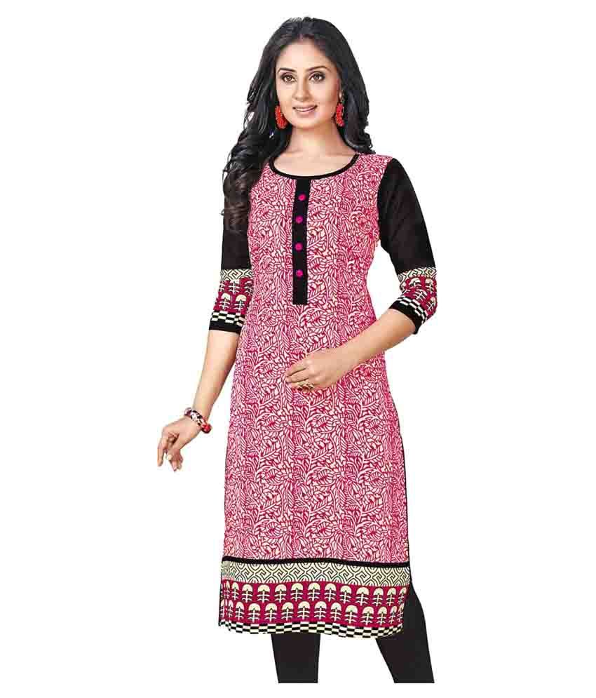     			Jevi Prints Multicoloured Cotton Printed Unstitched Kurti