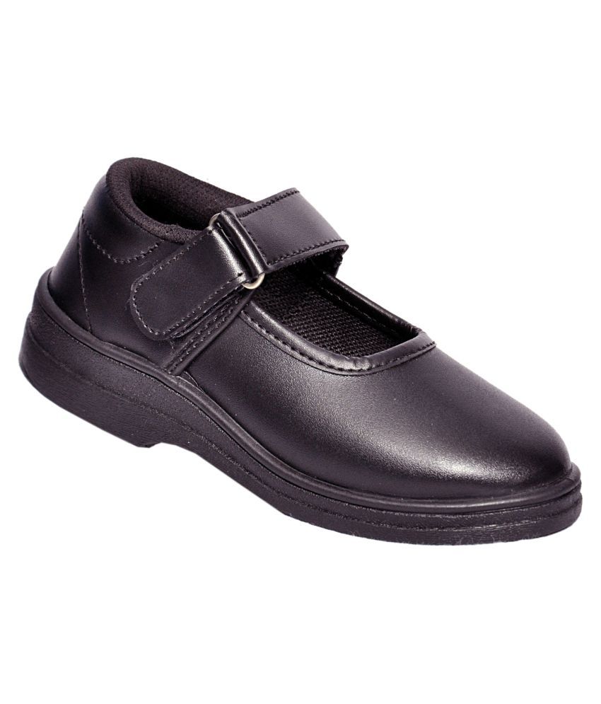     			Lakhani Black Velcro School Shoes
