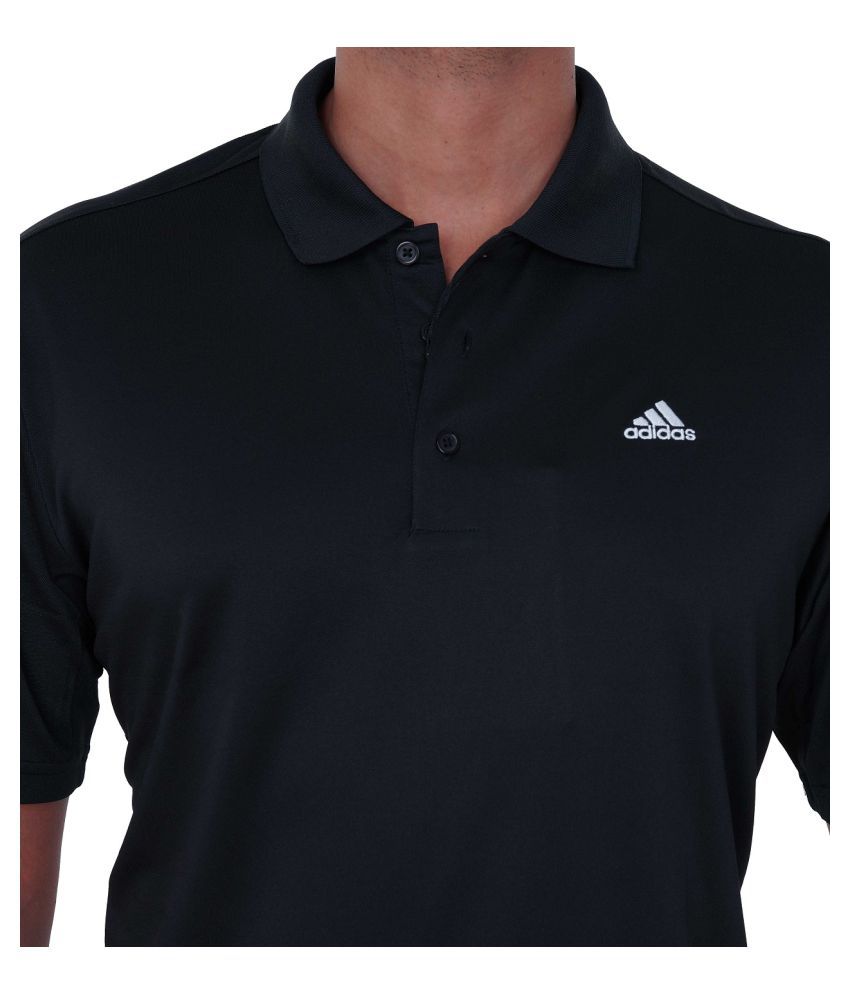 Adidas Black Regular Fit Polo T Shirt - Buy Adidas Black Regular Fit ...