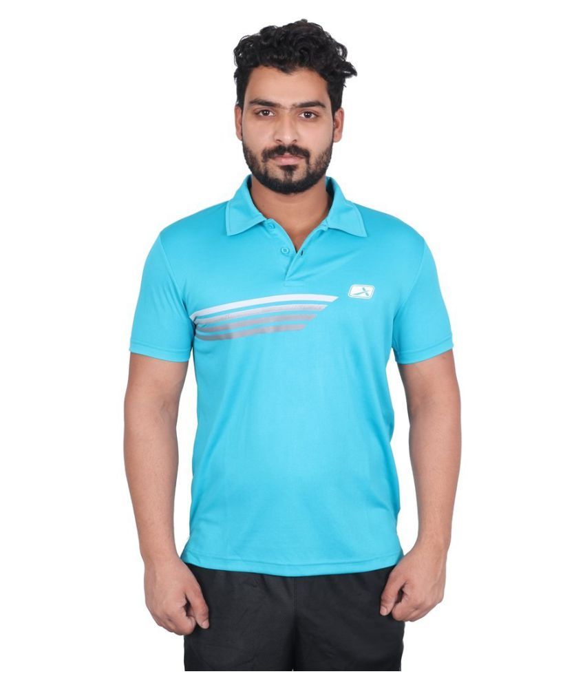     			Vector X Blue Regular Fit Polo T Shirt