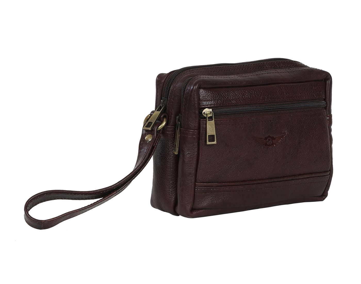 Maskino Leather Brown Pouch - Buy Maskino Leather Brown Pouch Online at ...