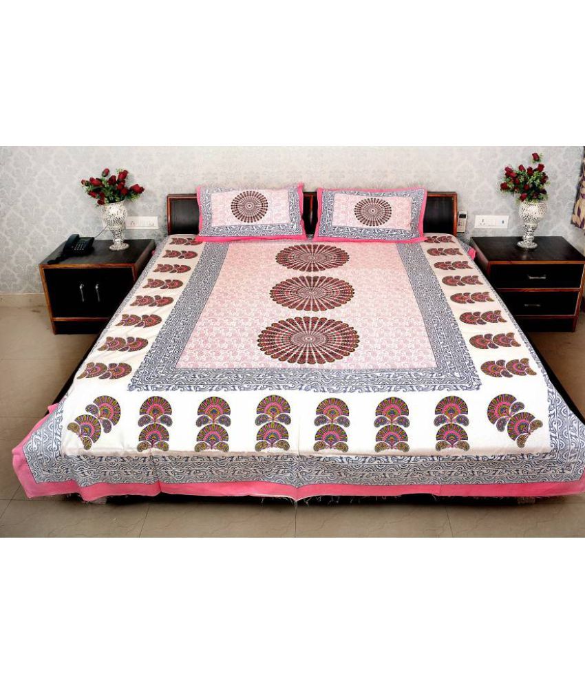 Jaipur Prints Double Cotton Multi Printed Bed Sheet Buy Jaipur Prints