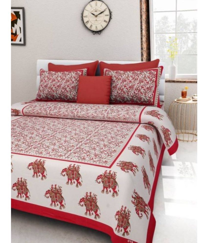 Jaipur Prints King Cotton Multi Traditional Bed Sheet Buy Jaipur