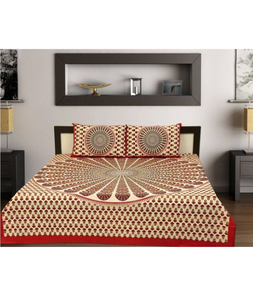 Jaipur Prints Double Cotton Multi Printed Bed Sheet Buy Jaipur Prints