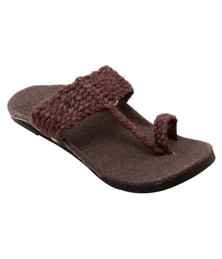 brown colour chappal