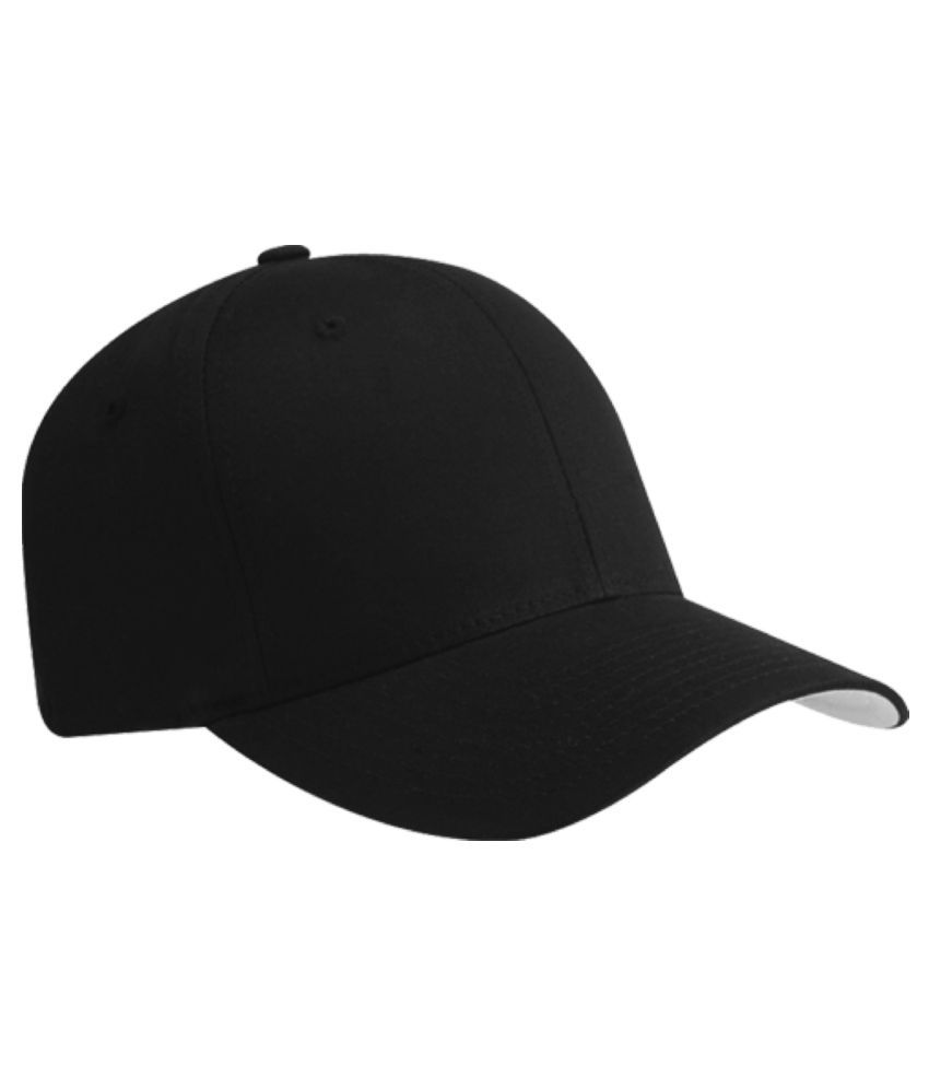     			Tahiro Black Plain Cotton Caps