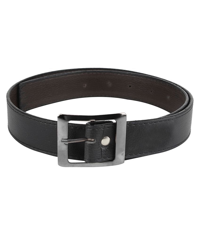 Elongated Black Leather Formal Belts: Buy Online at Low Price in India ...