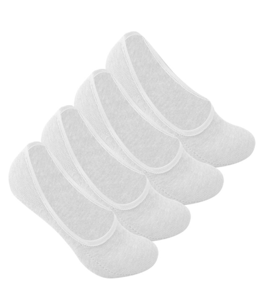     			Tahiro White Casual Low Cut Socks