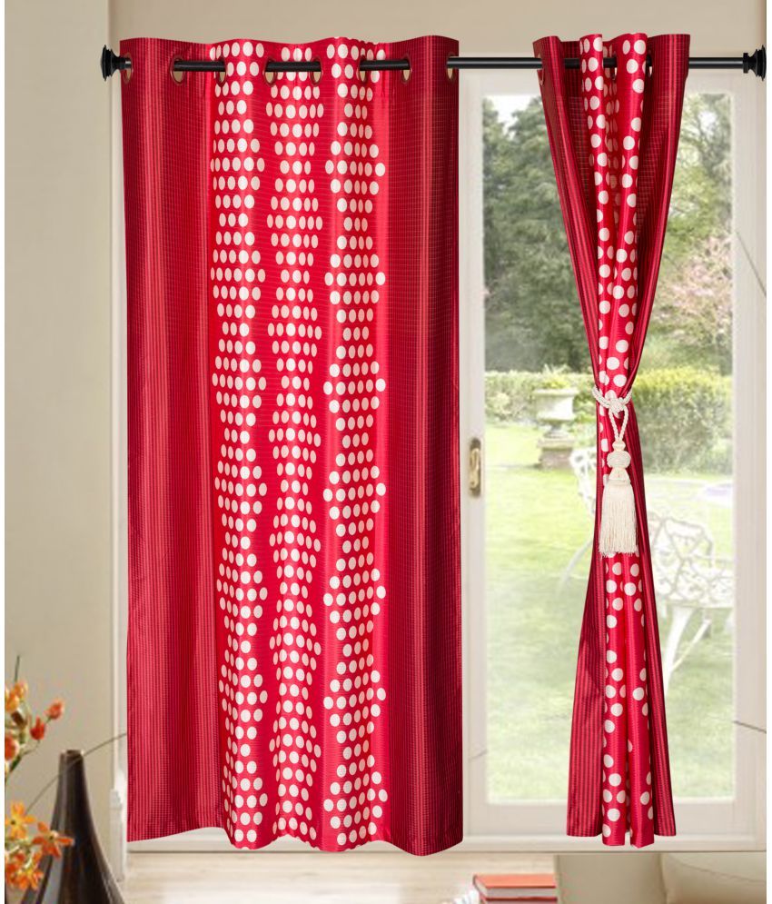 Kalaa Single Window Eyelet Curtains Polka Multi Color - Buy Kalaa