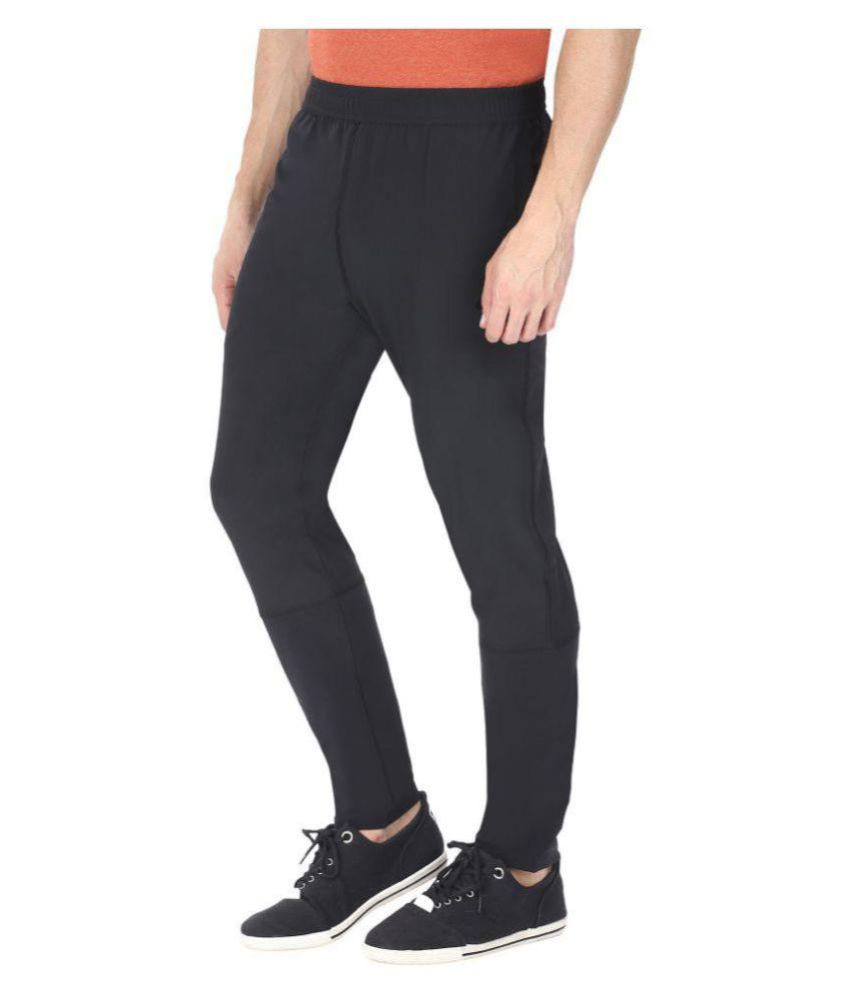 nike black polyester lycra trackpants