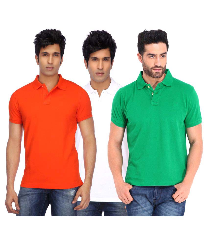 Concepts Multicolor Slim Fit Polo T Shirt Pack of 3 - Buy Concepts ...