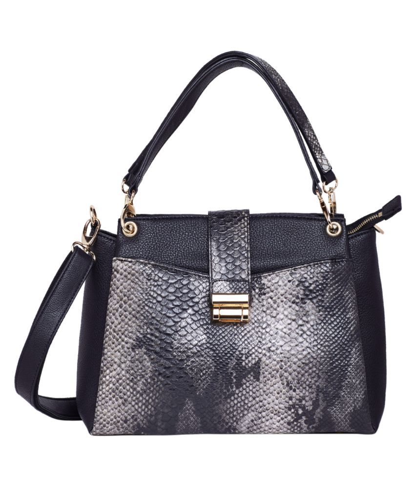 Diana Korr Black P.U. Shoulder Bag Buy Diana Korr Black P.U. Shoulder