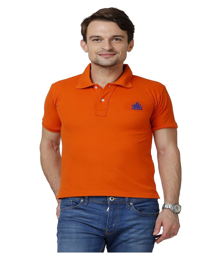 Download Abloom Orange Regular Fit Polo T Shirt - Buy Abloom Orange ...