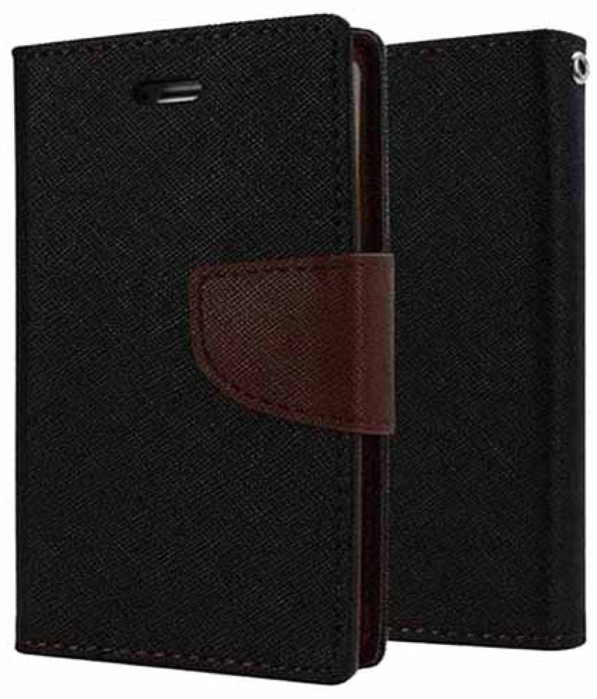 Samsung Galaxy E7 Flip Cover by FineDeal Black Flip Covers Online