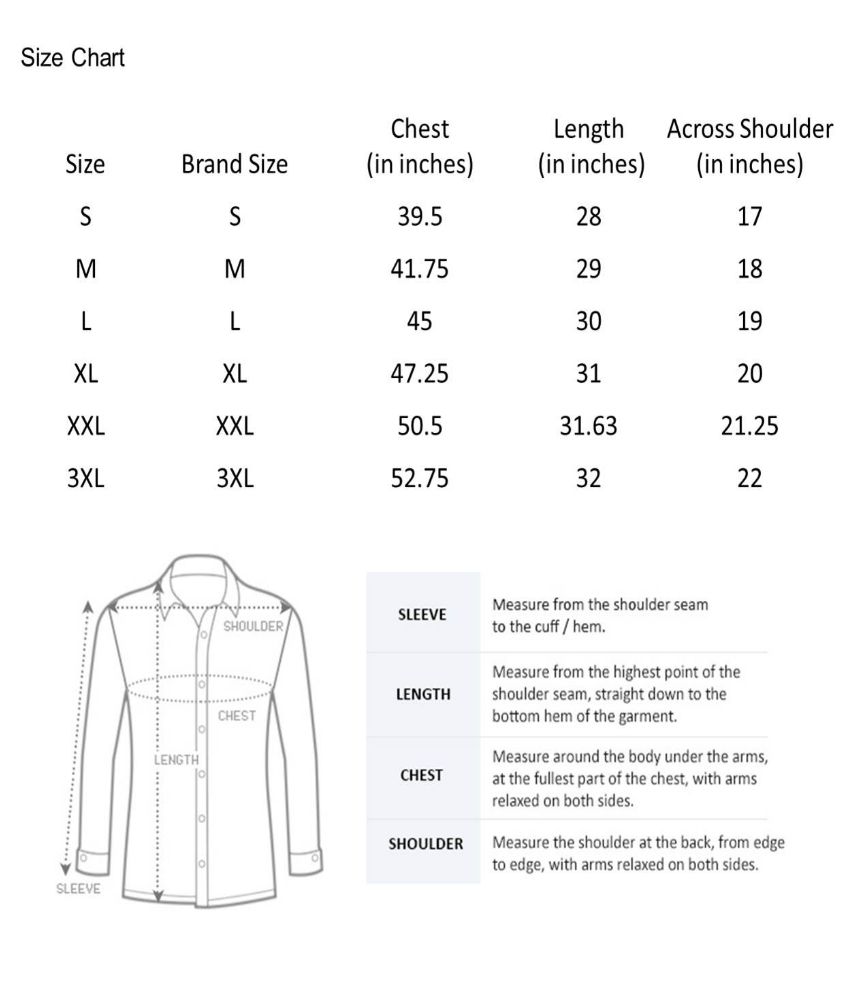 us polo assn size chart in cm