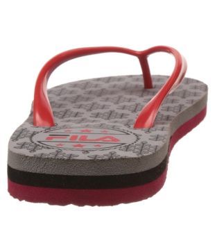 fila slippers red