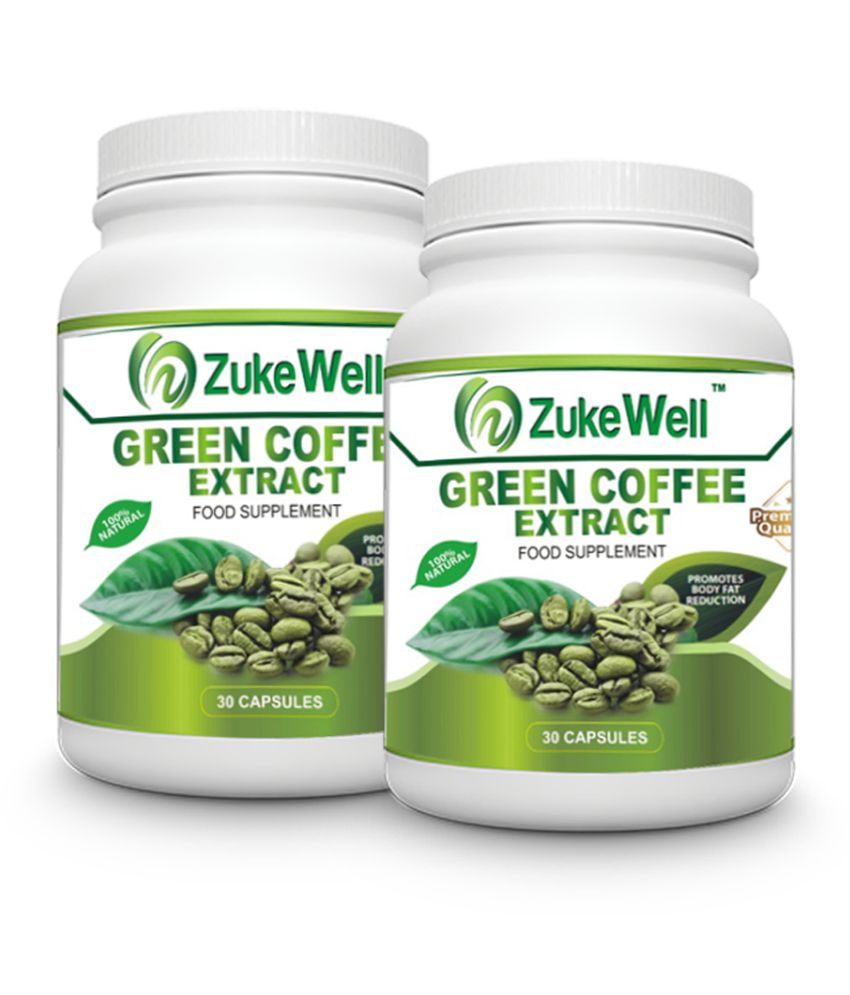 zukewell Green Coffee Beans Extract 30 capsules 500 mg Fat ...