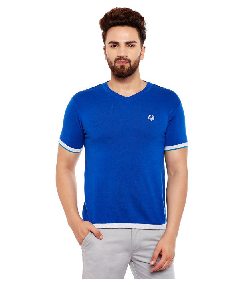     			Duke - Blue Cotton Blend Regular Fit Men's T-Shirt ( Pack of 1 )