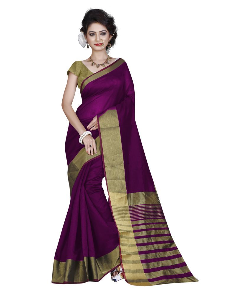 purple cotton sarees