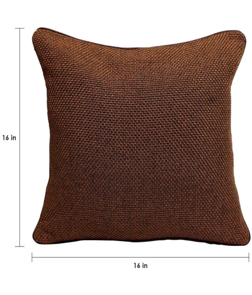 Stitchnest Set of 5 Jute Cushion Covers 40X40 cm (16X16) Buy Online at