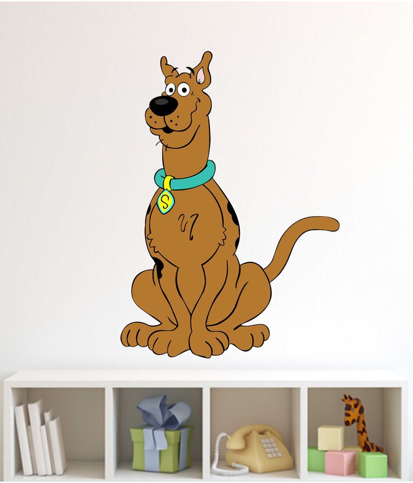 Wallstick Scooby Doo Vinyl Multicolour Wall Sticker Pack Of 1 Buy Wallstick Scooby Doo Vinyl 