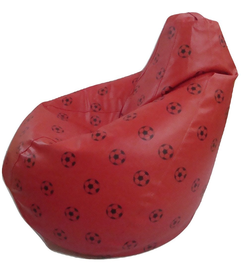 BEAN BAG COVER WITH FOOTBALL PRINT XXL WITHOUT BEANS ( RED ) BY DELTA