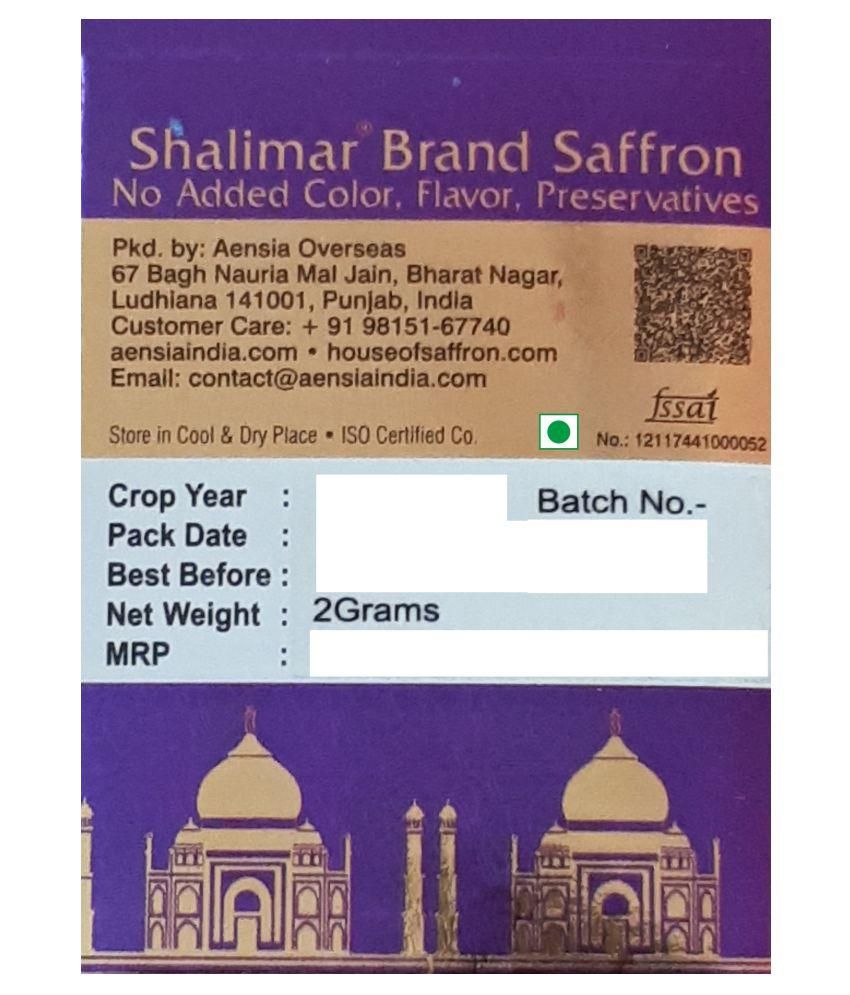 Shalimar Brand Saffron Saffron 2 gm Buy Shalimar Brand Saffron Saffron