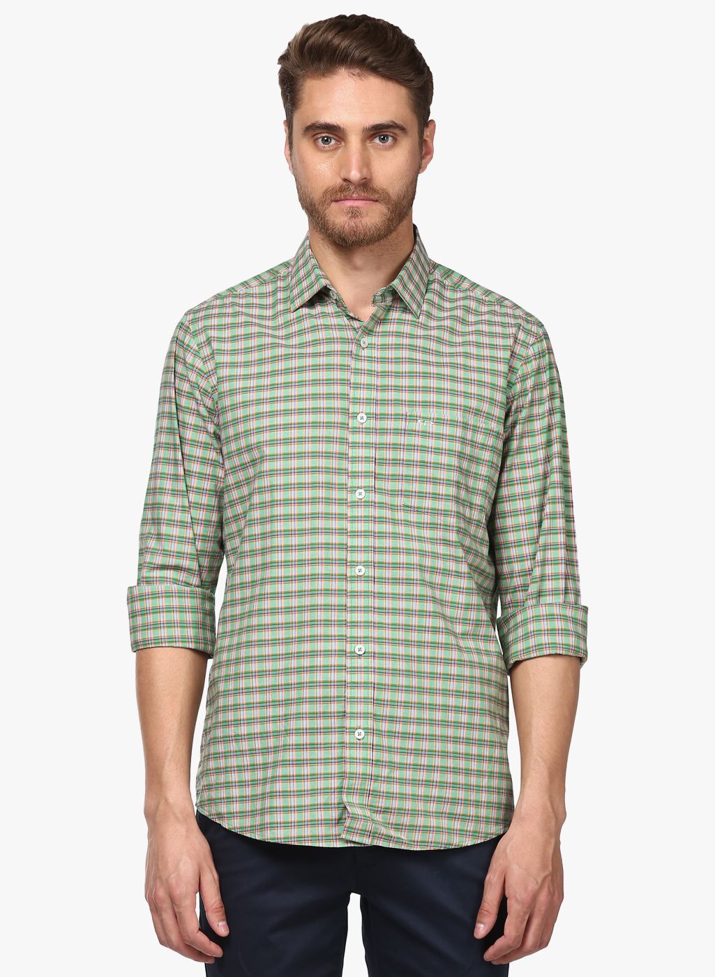 pretty green slim fit shirt