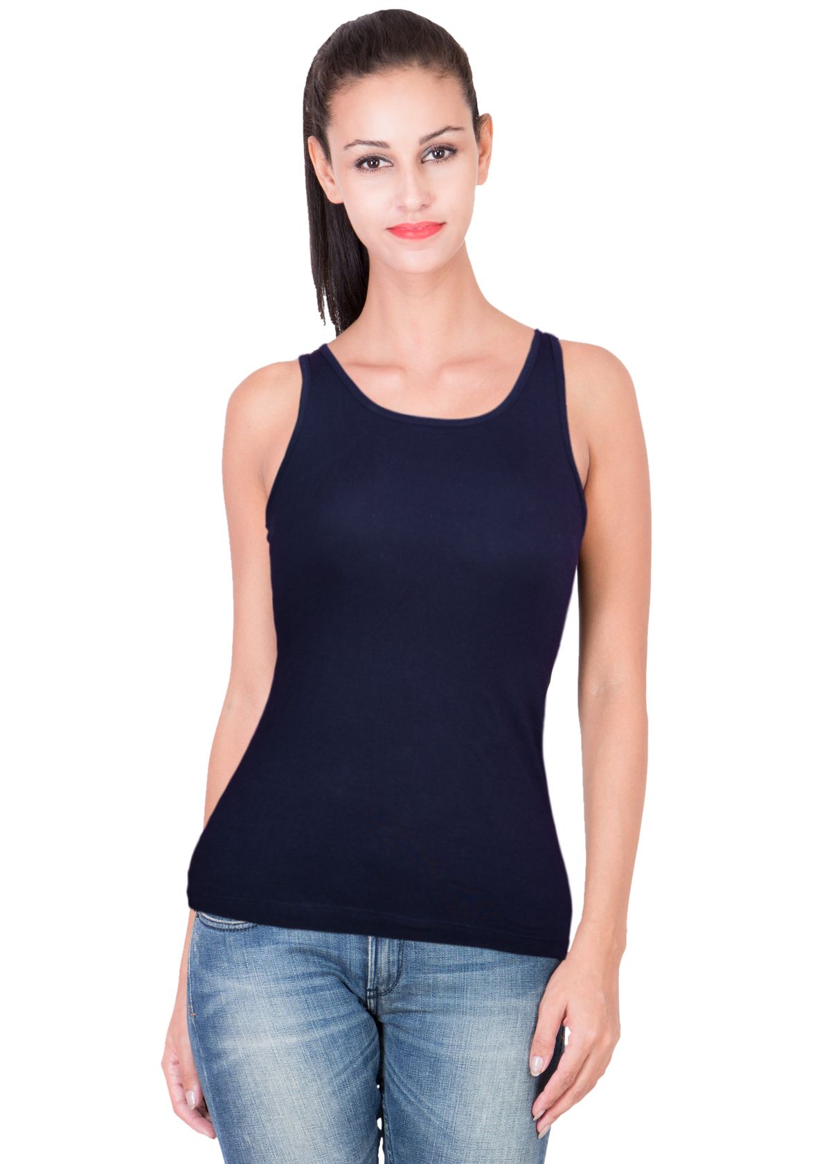 Buy COCKLE Cotton Lycra Camisoles - Navy Online at Best Prices in India ...