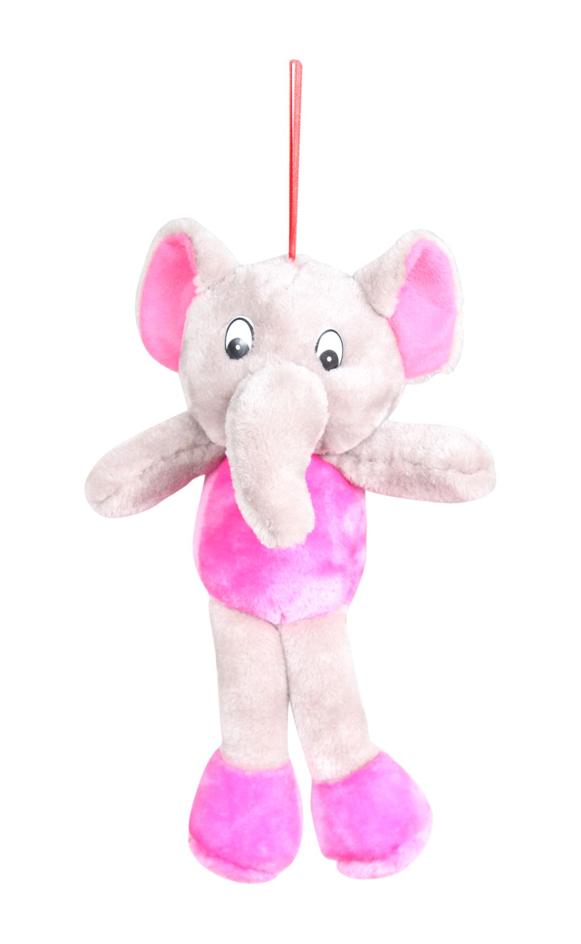     			Tickles Baby Car Hanging Elephant Soft Stuffed Plush Animal Toy for Kids(Color:Pink & Grey Size: 25 cm)