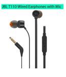 JBL T110 In Ear Wired Earphones With Mic Black