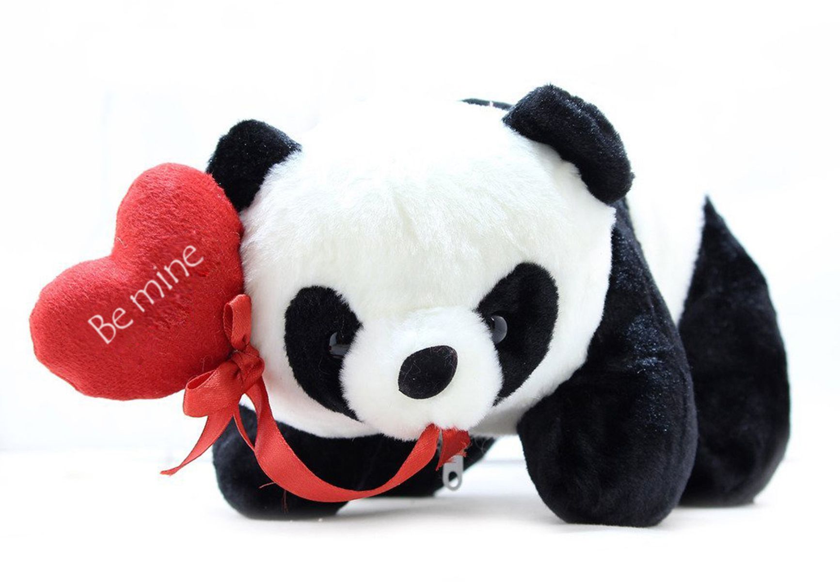     			Tickles Soft Stuffed Plush Animal Toy Propose Day Panda with Be Mine Heart Valentine Gift for Girlfriend Wife Husband Valentine Day (Color: Black and White Size: 26 cm)