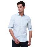 Black Coffee 100 Percent Cotton Slim Fit Checks Men's Casual Shirt - White ( Pack of 1 )