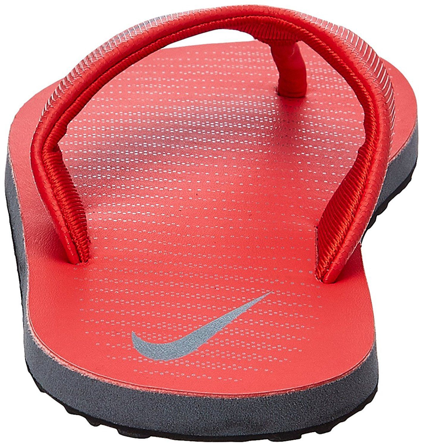 red and black nike flip flops