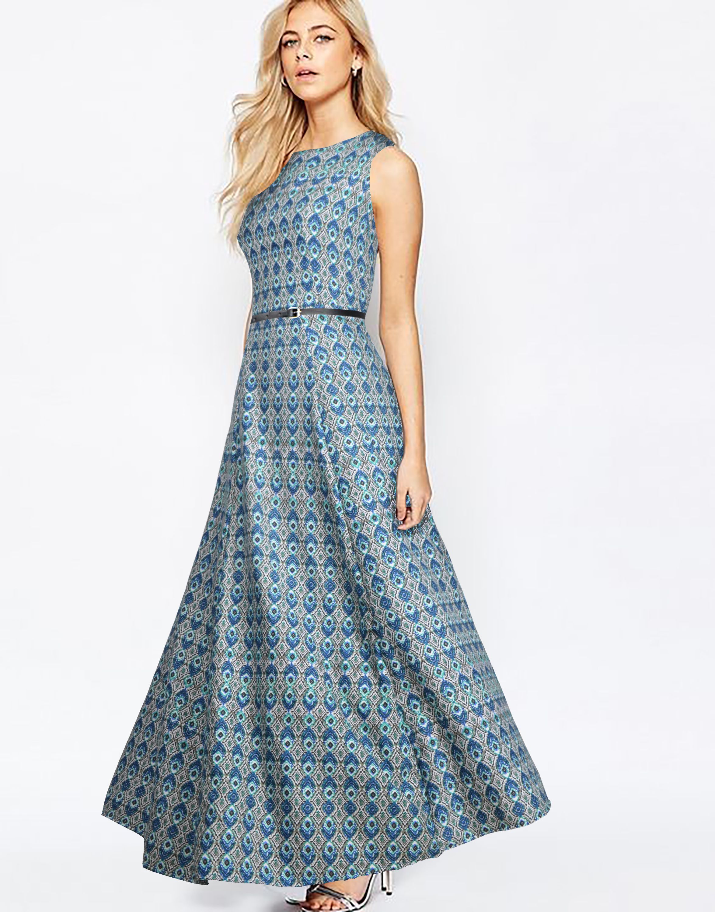 poly material short gown