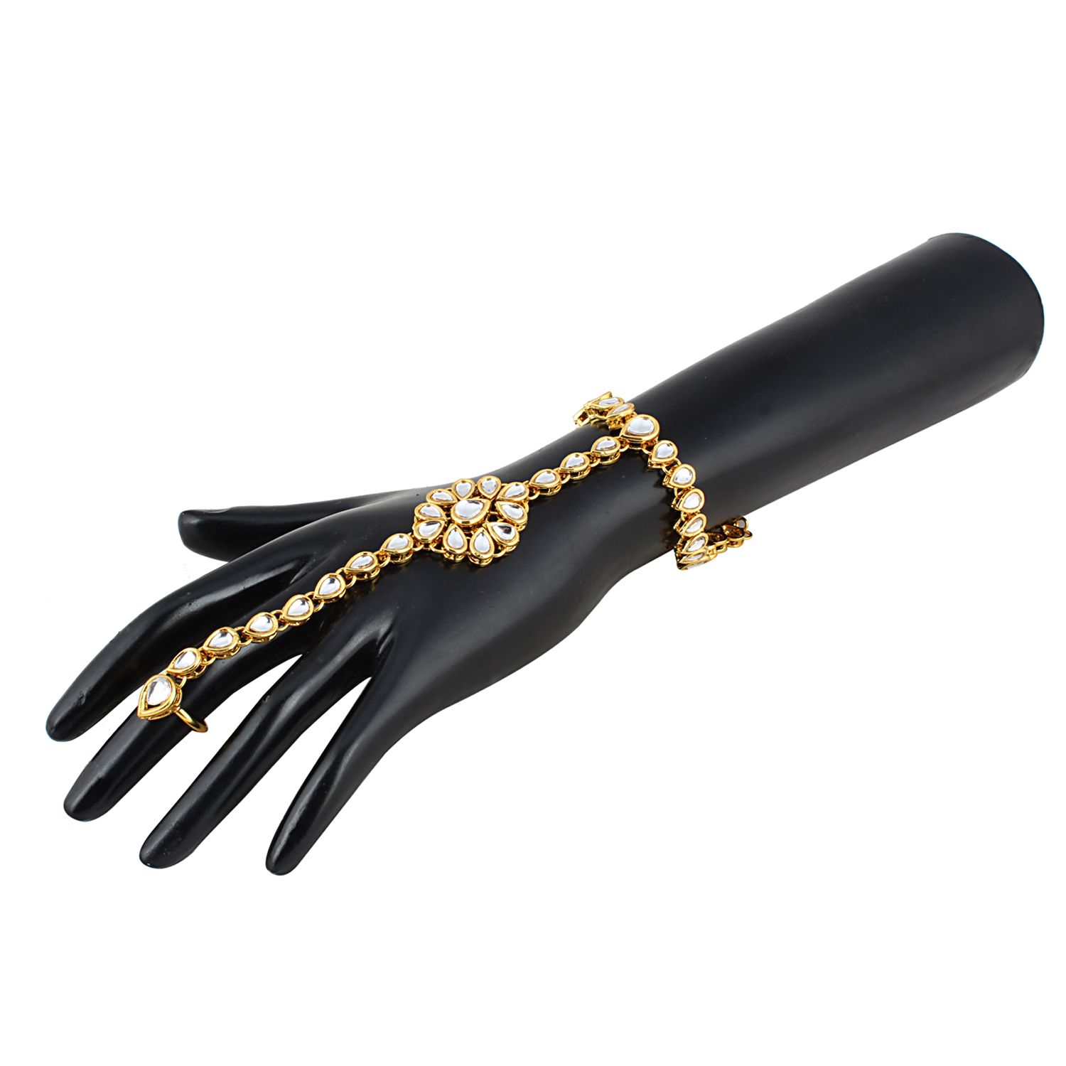 Aradhya Elegant Kundan hathphool Bracelet for Women and Girls: Buy ...