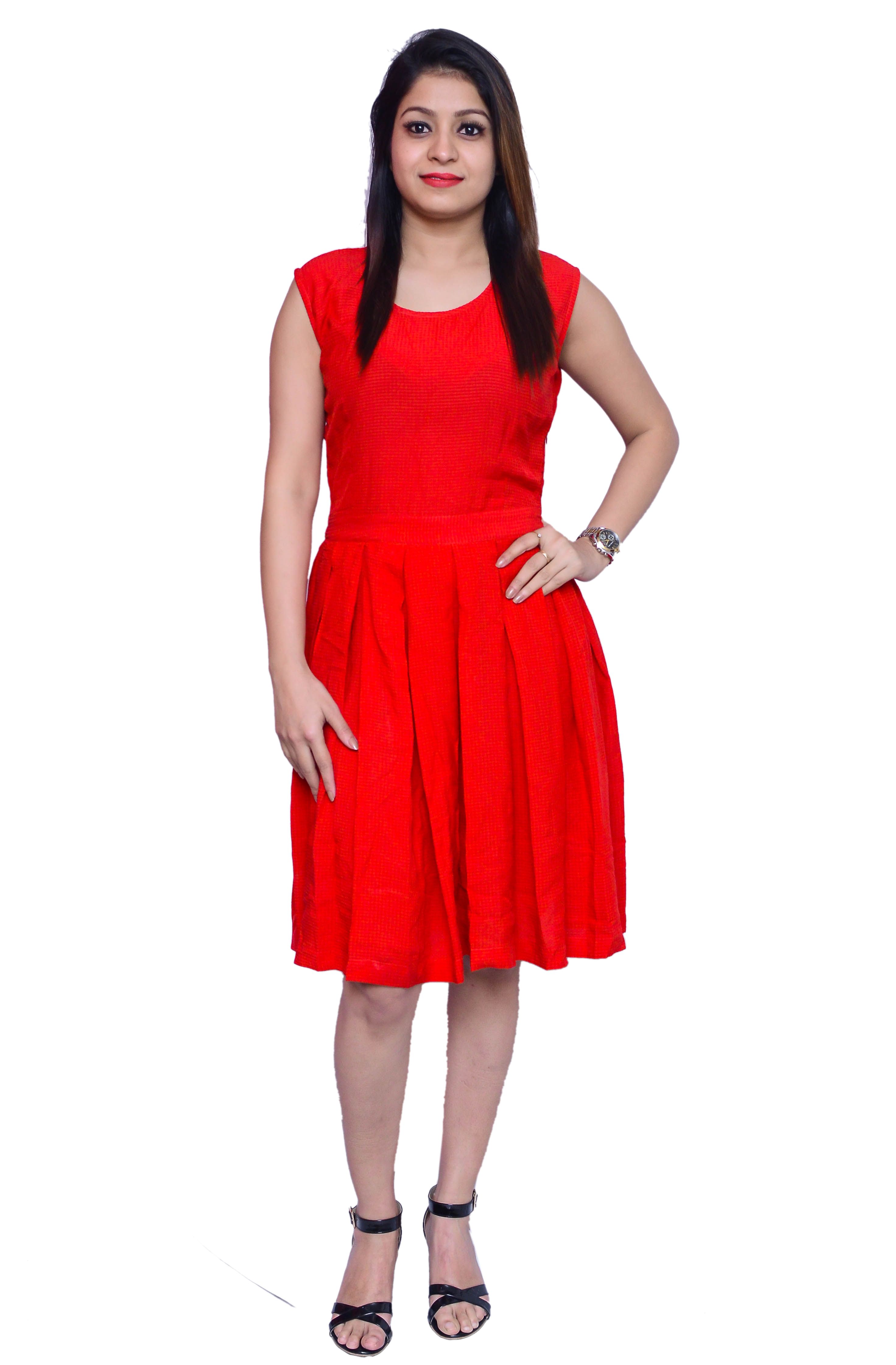 Chauhan Poly Crepe Red Dresses - Buy Chauhan Poly Crepe Red Dresses ...