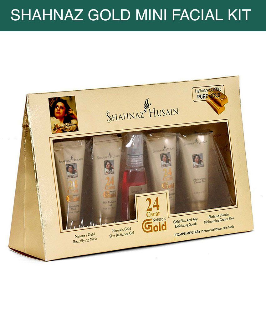Shahnaz Husain 24 Carat Gold Facial Kit 40g+15ml Pack of Shahnaz Husain 24 Carat Gold Facial Kit 40g+15ml Pack of