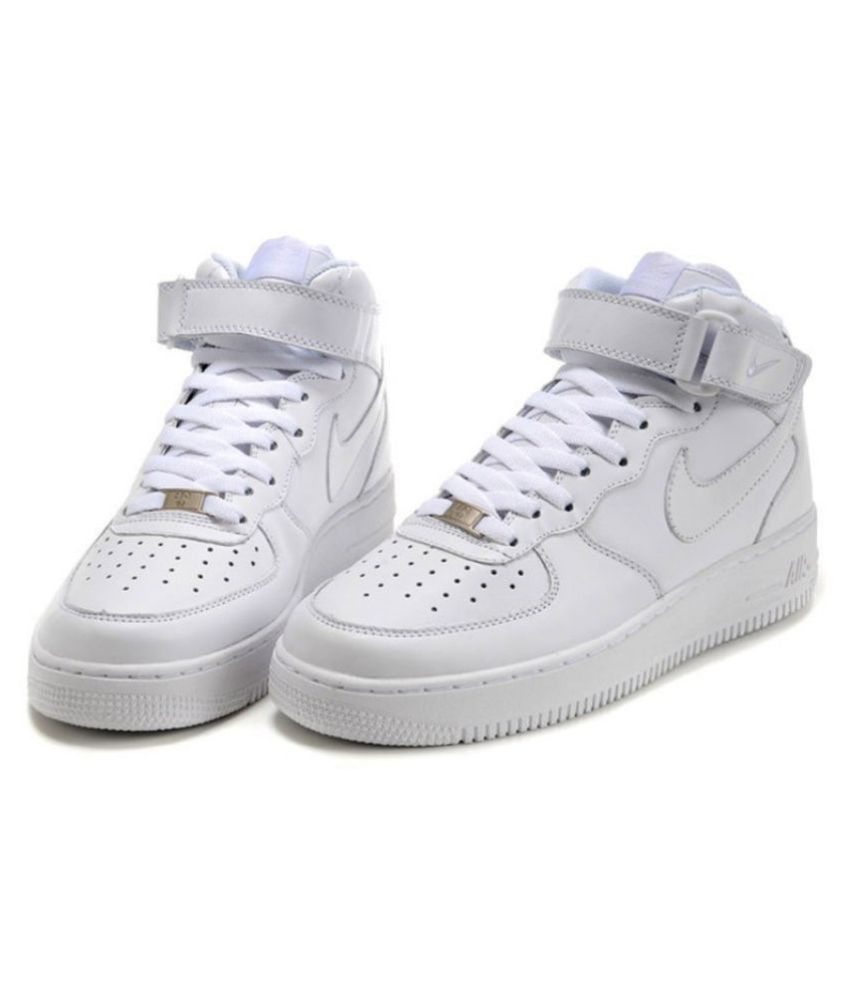 Nike Air Force High GS Milky Sneakers White Casual Shoes - Buy Nike Air ...