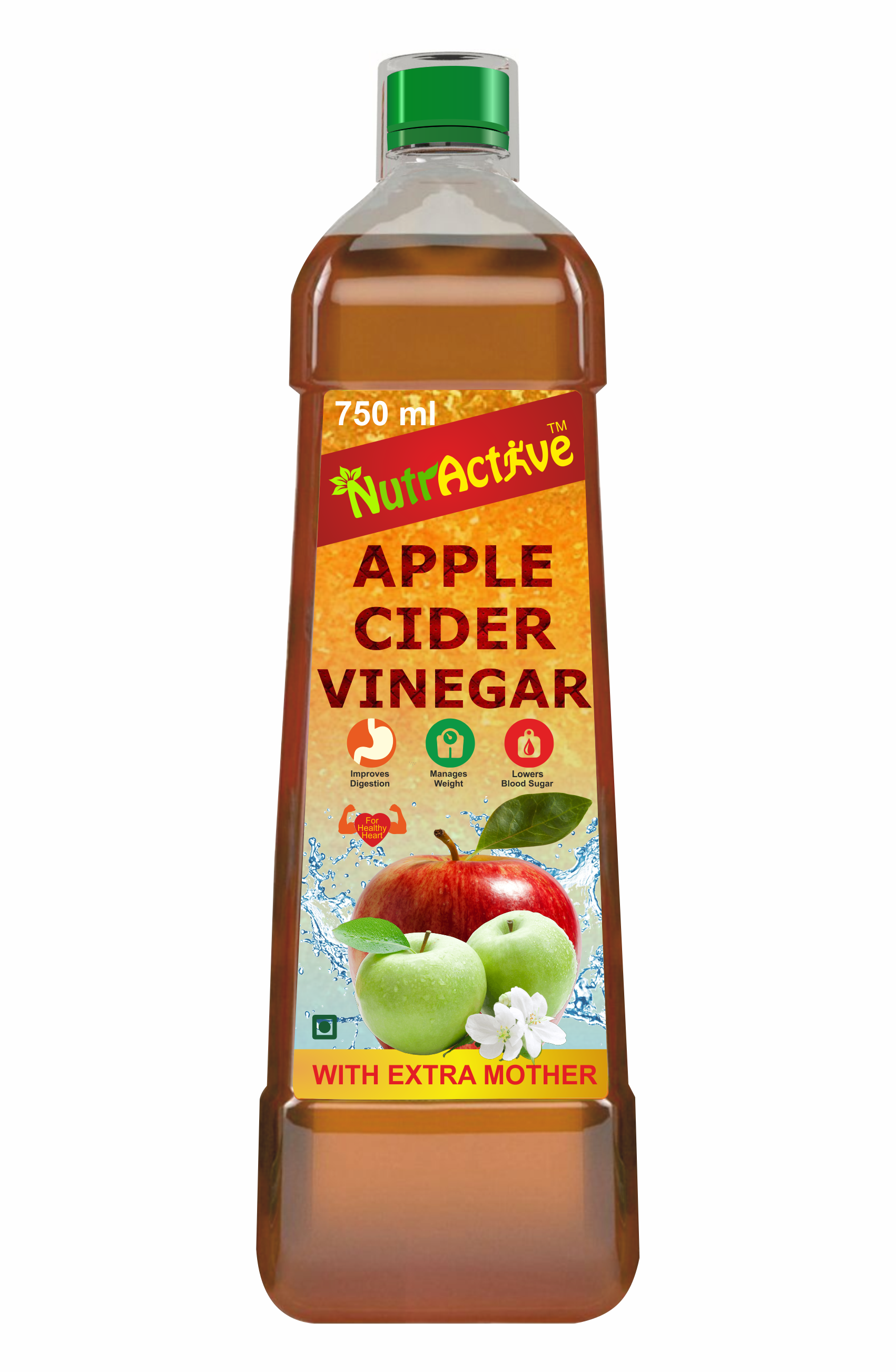 Nutractive Apple Cider Vinegar For Weight Loss 750 Ml Unflavoured Single Pa...