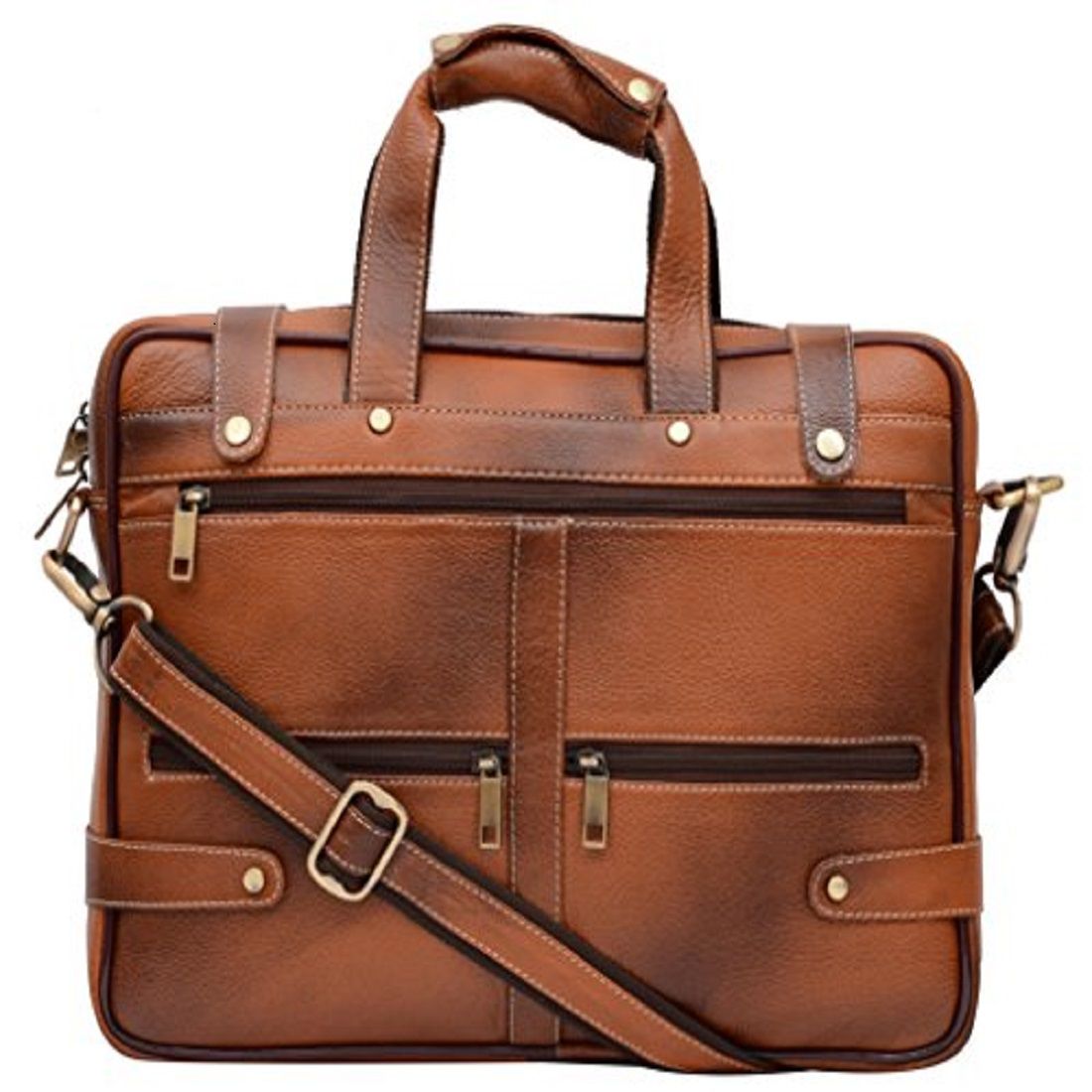 Ostrich SK-2029 Brown Leather Office Bag - Buy Ostrich SK-2029 Brown ...