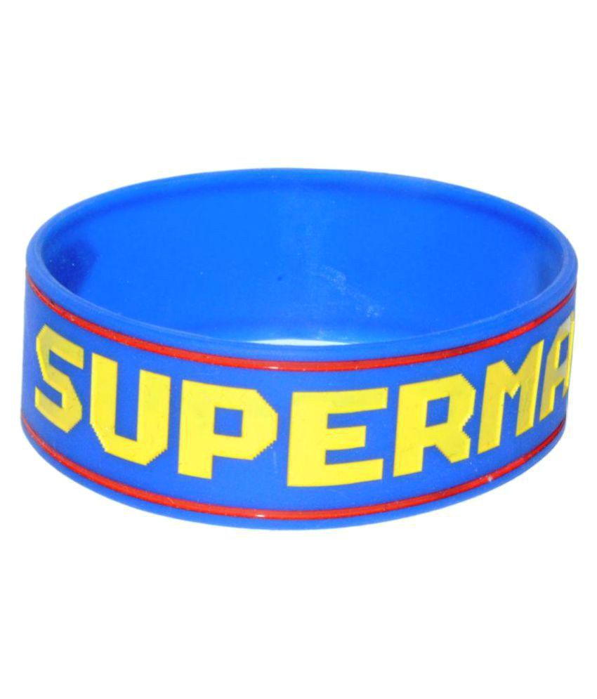 Haflingerr superman blue color silicone Bracelet